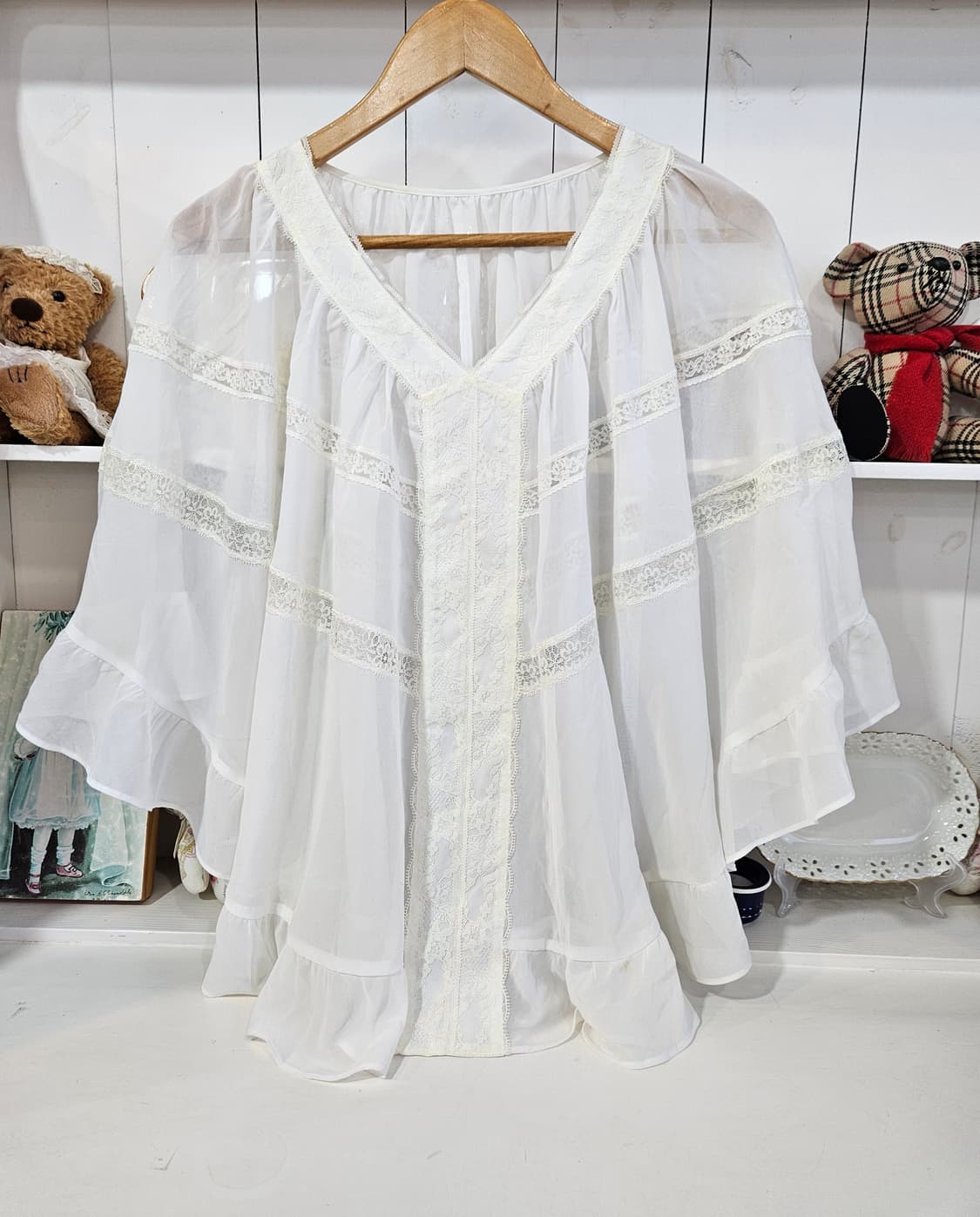 Pinky&Dianne레이스케이프 블라우스  상품이미지1