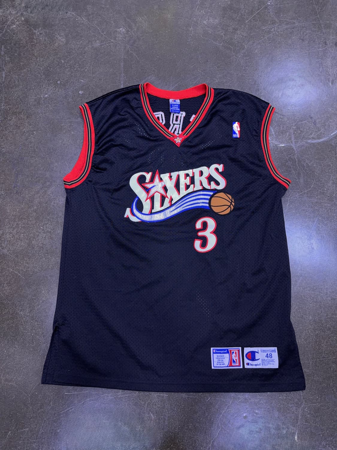 챔피온 필라델피아 식서스 앨런 아이버슨 스윙맨 져지 XL 상품이미지1