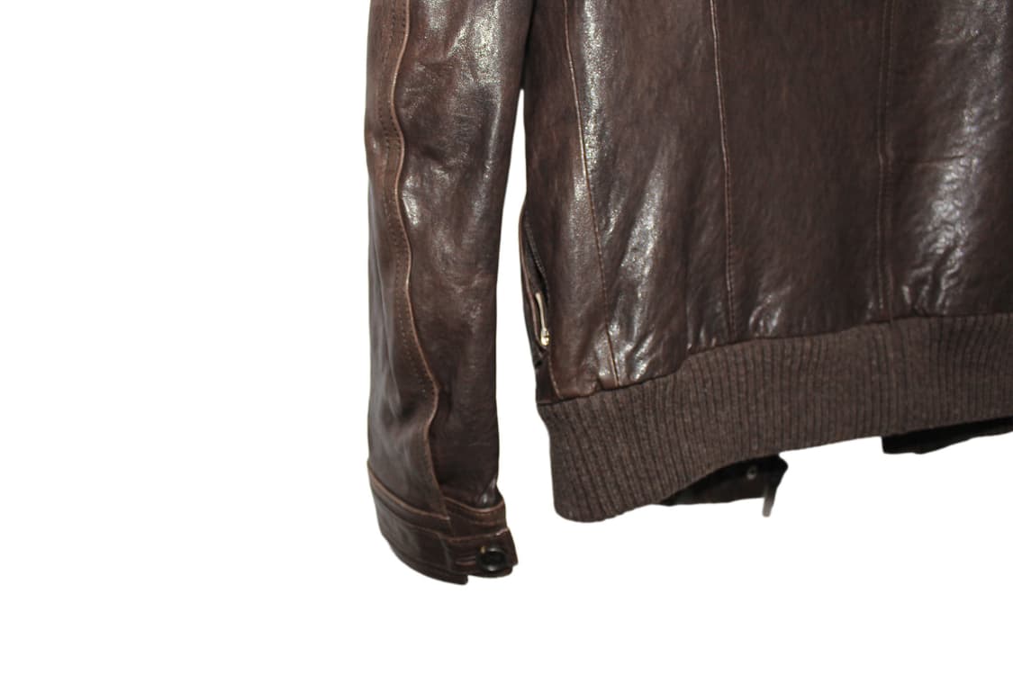 WOOYOUNGMI 우영미 하이넥 고트스킨 레더 바이커 자켓 상품이미지9