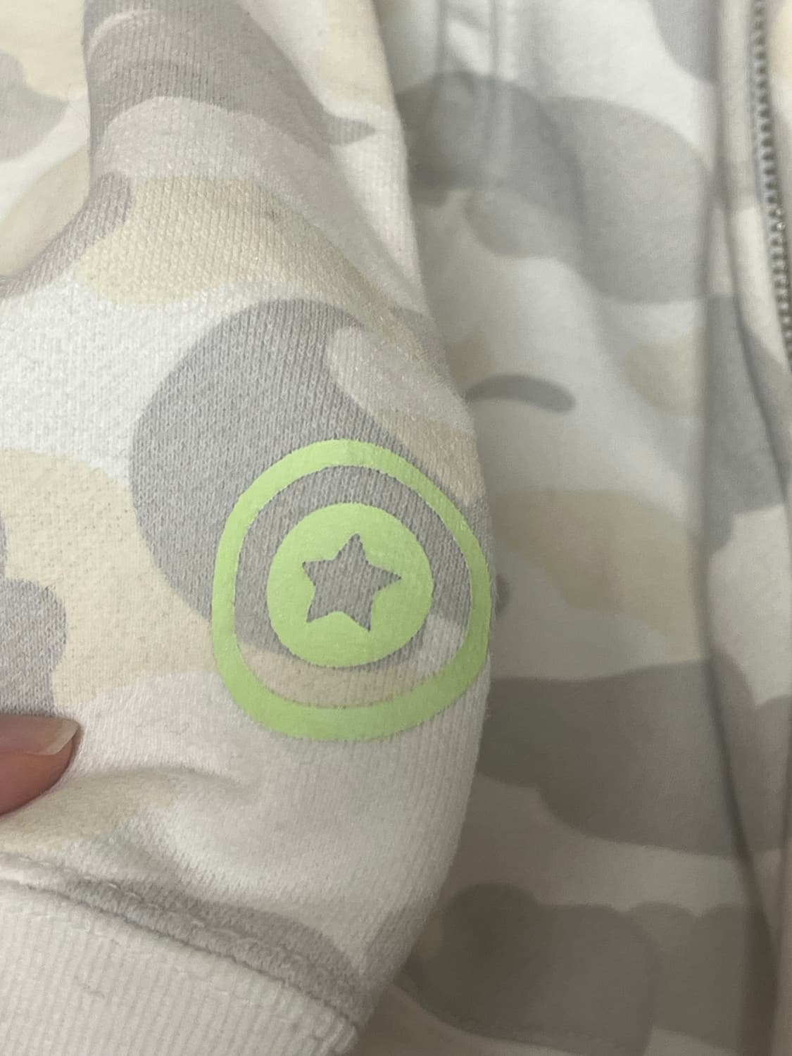 베이프 백계 야광 후드집업 L 상품이미지8