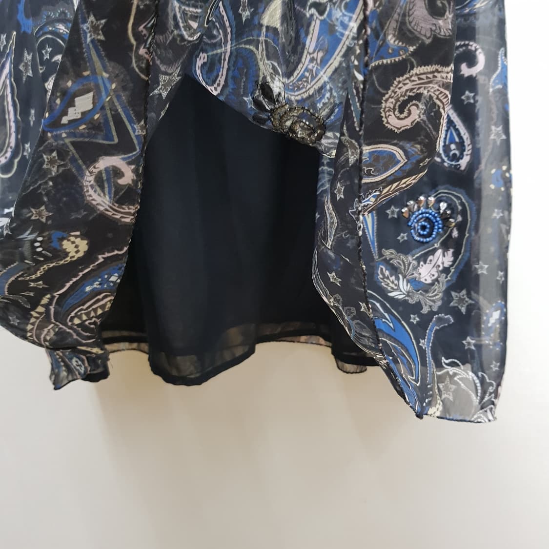 쟈딕앤볼테르 페이즐리 패턴 쉬폰 롱 원피스 XS사이즈 상품이미지5