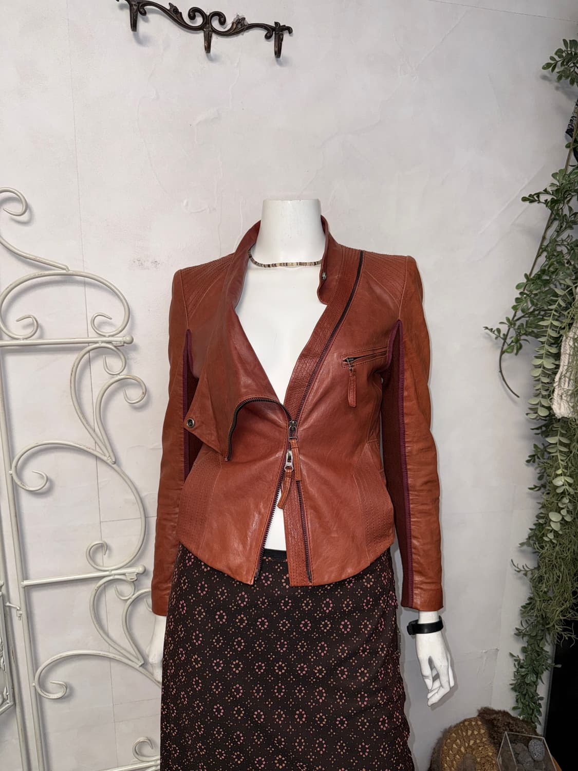 Brick orange red lamb skin two ways jk 상품이미지6