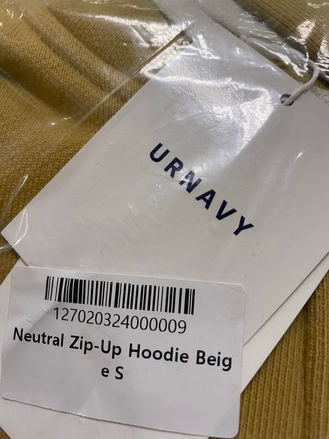 유아네이비 Neutral Zip-Up Hoodie 베이지 새제품  상품이미지5