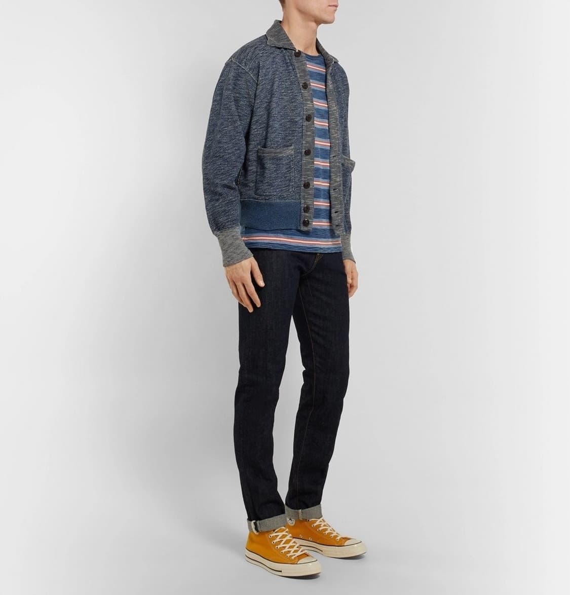 RRL 인디고 코튼 테리 가디건 M 상품이미지9