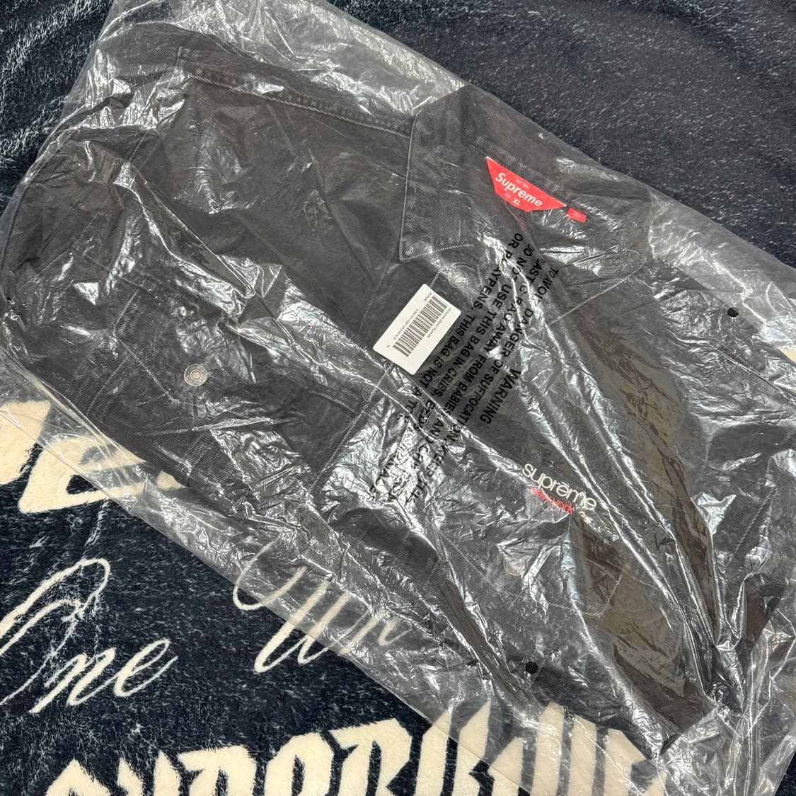 슈프림 데님 트러커 자켓 블랙 26SS XL 새상품 상품이미지1