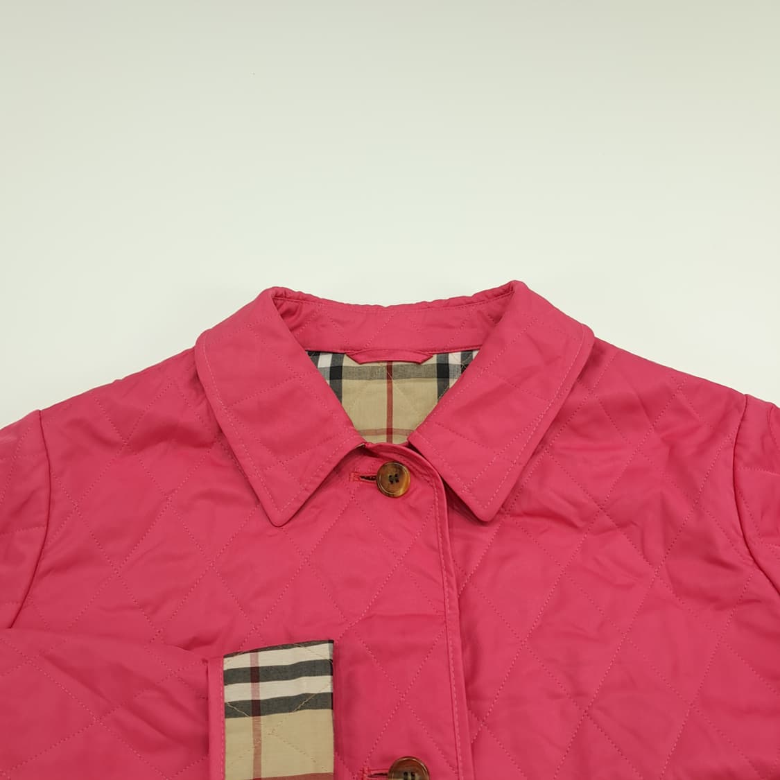 CN651W M 버버리 런던 핑크 퀄팅 자켓 상품이미지3