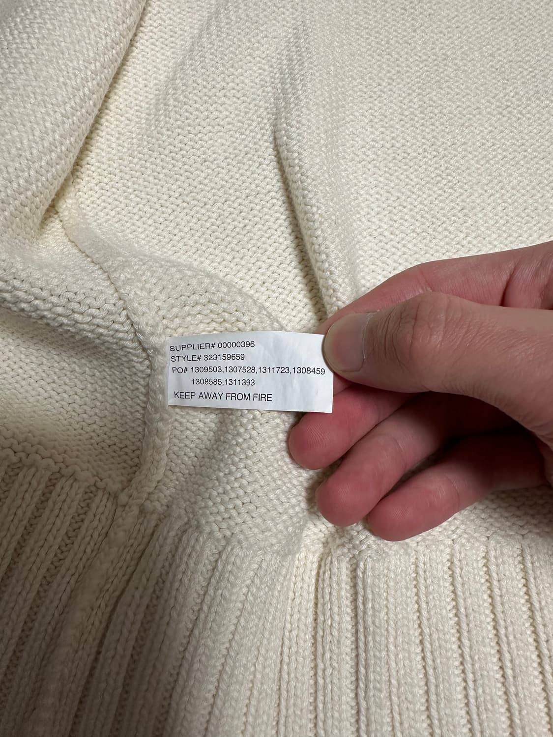 폴로 빅포니 니트집업 아이보리 상품이미지9