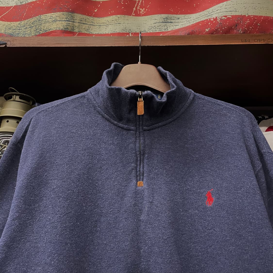폴로 랄프로렌 신형 라벨 하프 집업 코튼 니트 스웨터 상품이미지3