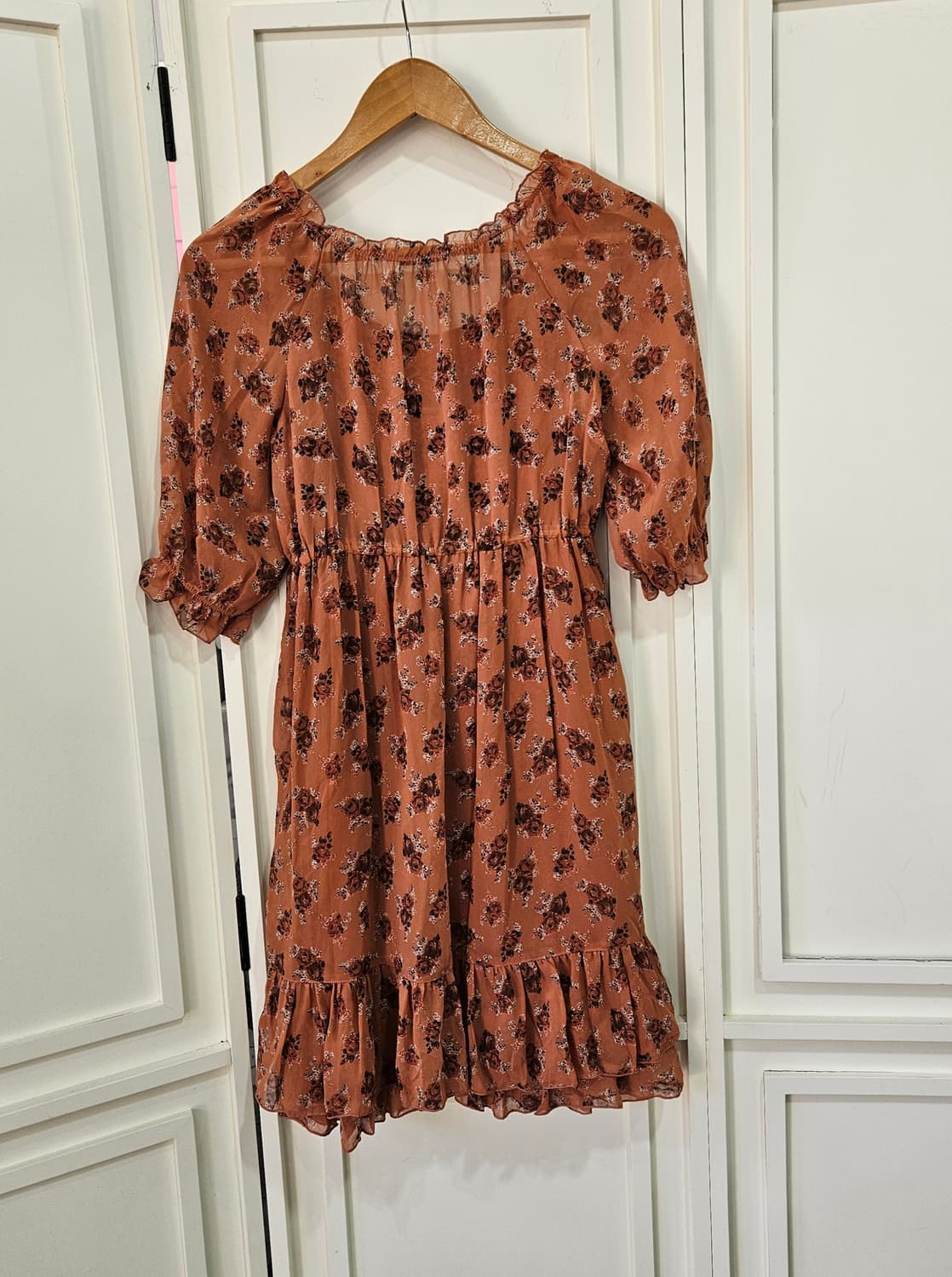 레스트로즈(LEST ROSE) 플라워 쉬폰 원피스 상품이미지5