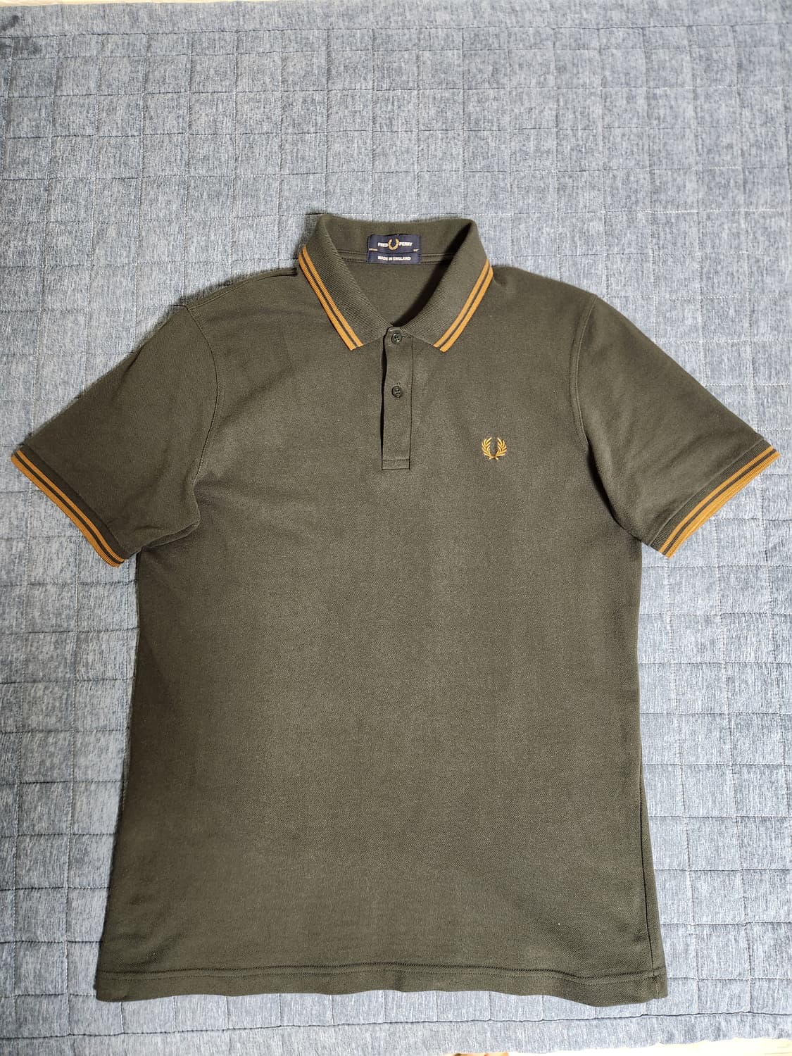 made in england 프레드페리 m12 나이트그린/다크카라멜 상품이미지2