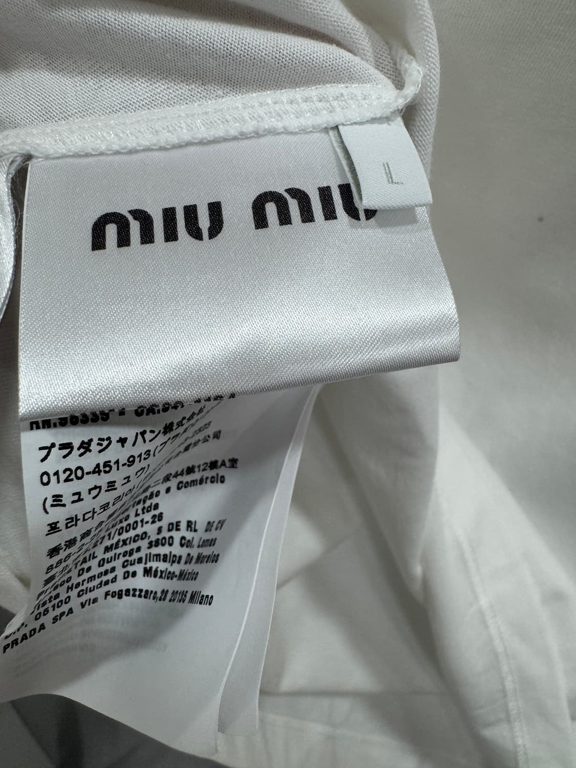 미우미우 로고 반팔티 L  상품이미지3