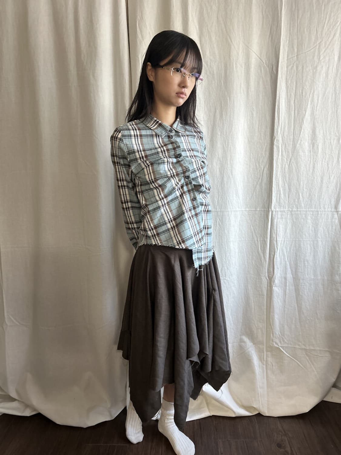 동은 체크 셔츠 상품이미지2