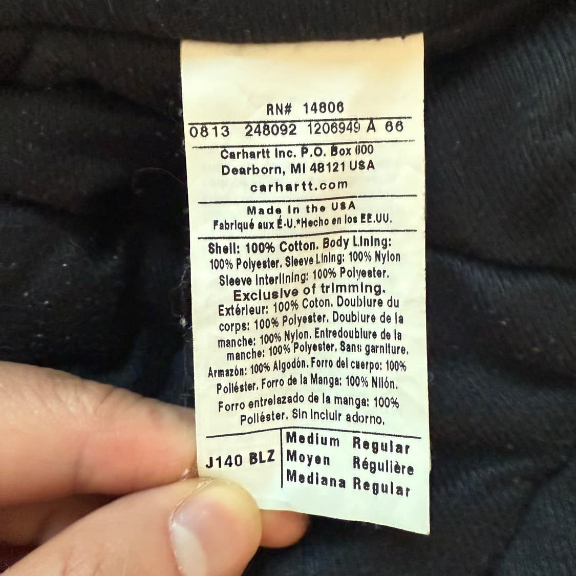 칼하트 j140 덕 액티브 자켓 오렌지 상품이미지4