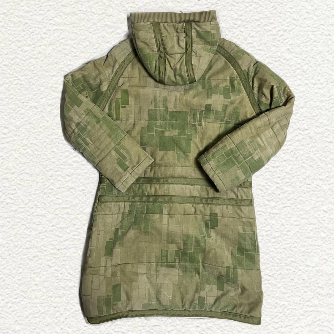 디젤 카모 퀼팅 후드 롱패딩 XS 상품이미지2