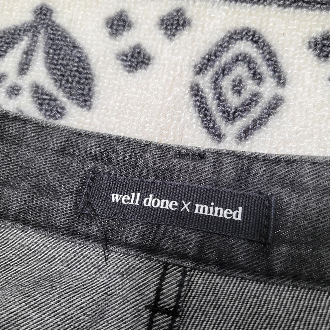 웰던미네드 흑청 와이드 팬츠 상품이미지2