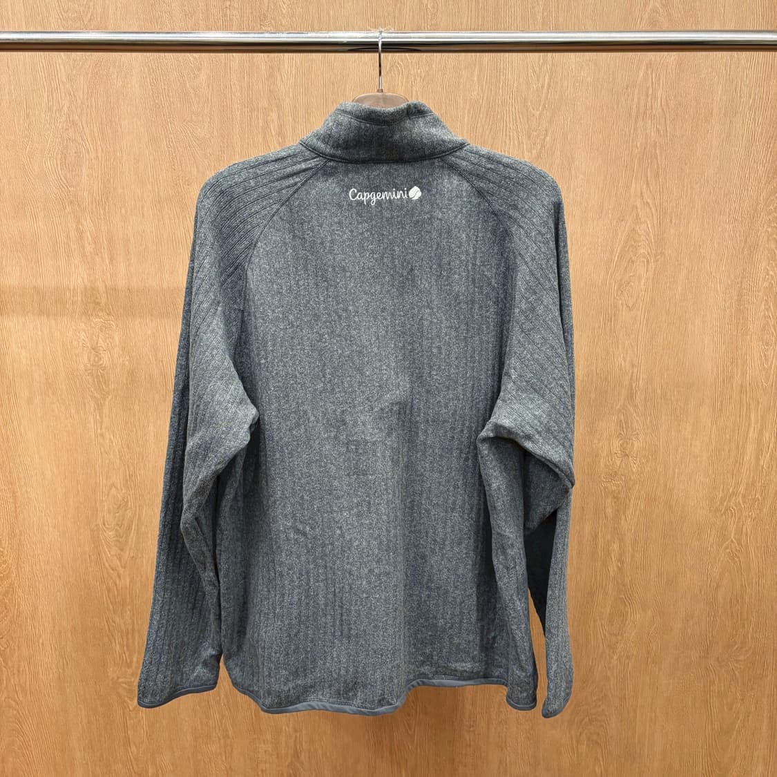 파타고니아 하이넥 플리스 하프 집업 지퍼 포켓 디테일 차콜 그레이 상품이미지3