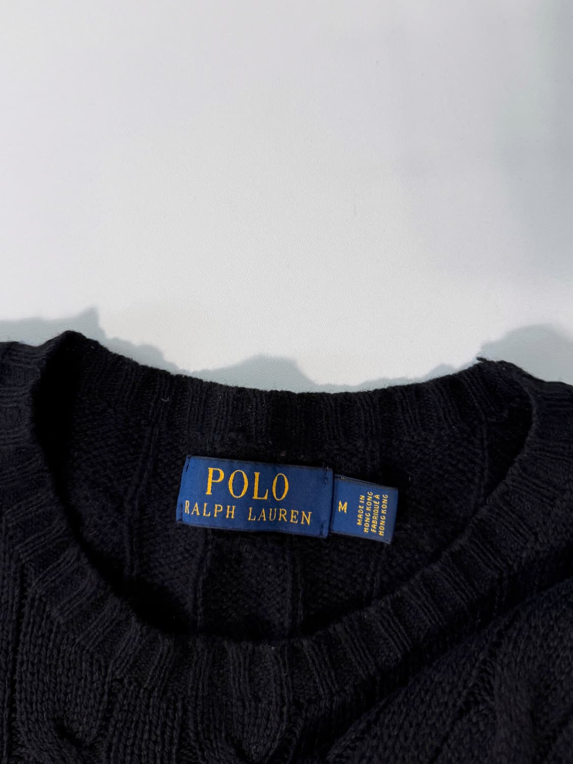 폴로 랄프로렌 루즈핏 신형 캐시미어 울 블랙 꽈배기 니트 상품이미지4