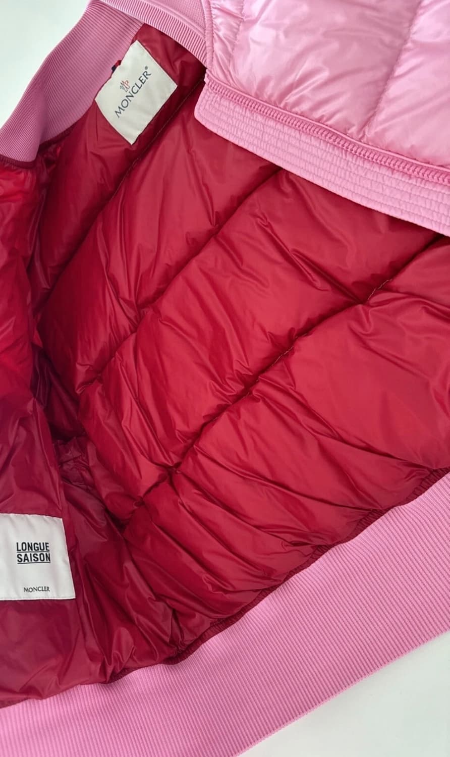 몽클레어 몽클레르 Merlat 다운 봄버 숏패딩 핑크 2 상품이미지8