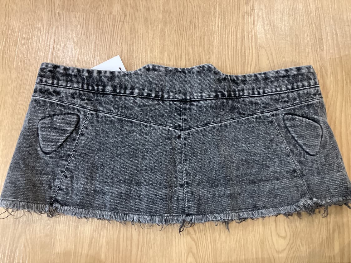 나밀리아 데님 미니스커트 블랙 M 상품이미지3