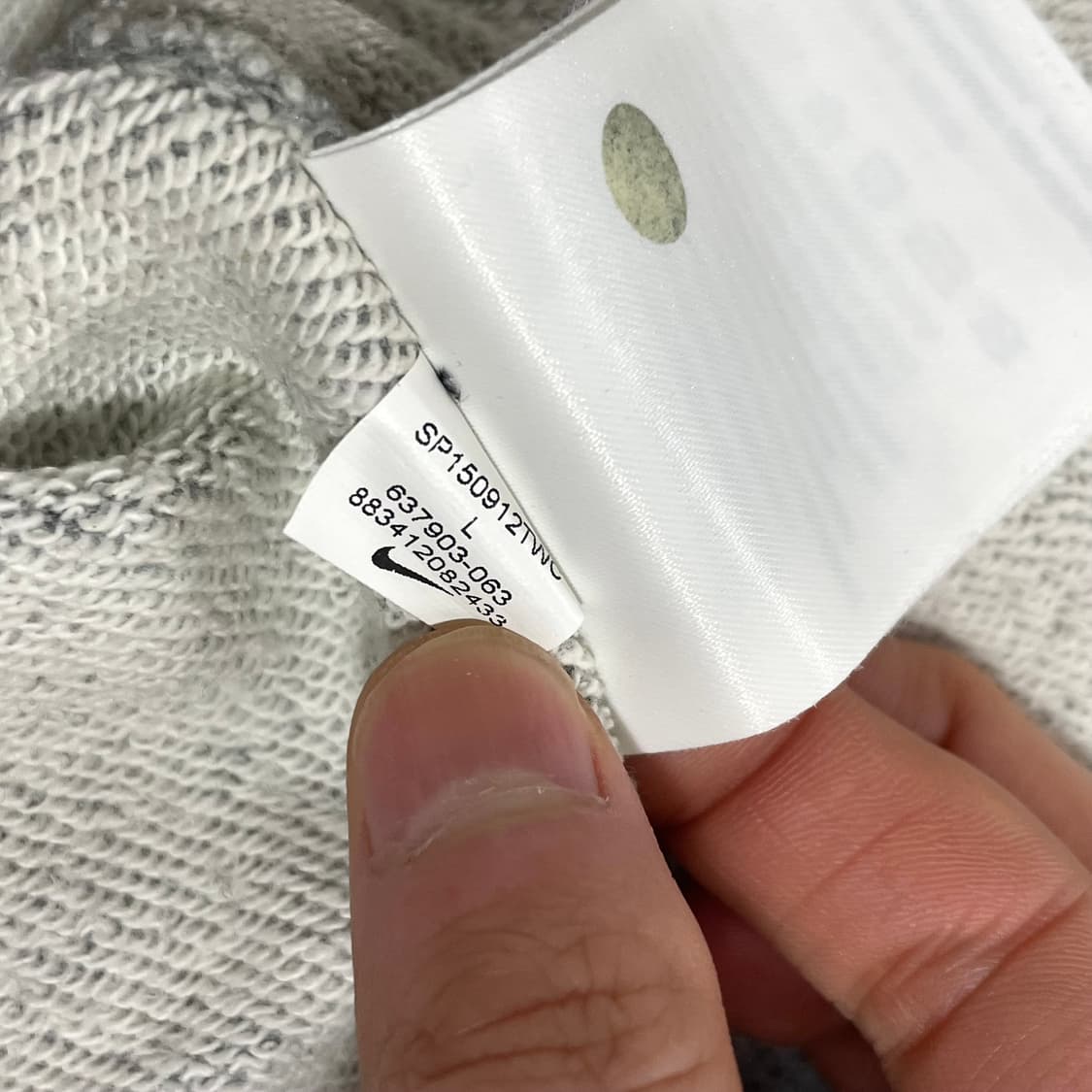 나이키 그레이 스우시 쭈리 맨투맨 남성L 상품이미지5