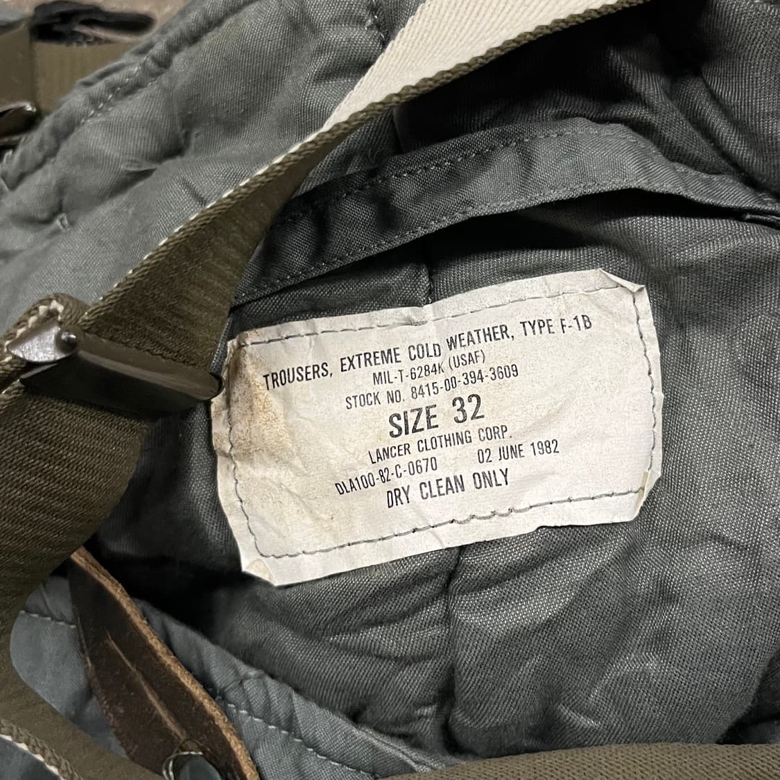 80s USAF F-1B 파일럿 팬츠 (32“) 상품이미지7