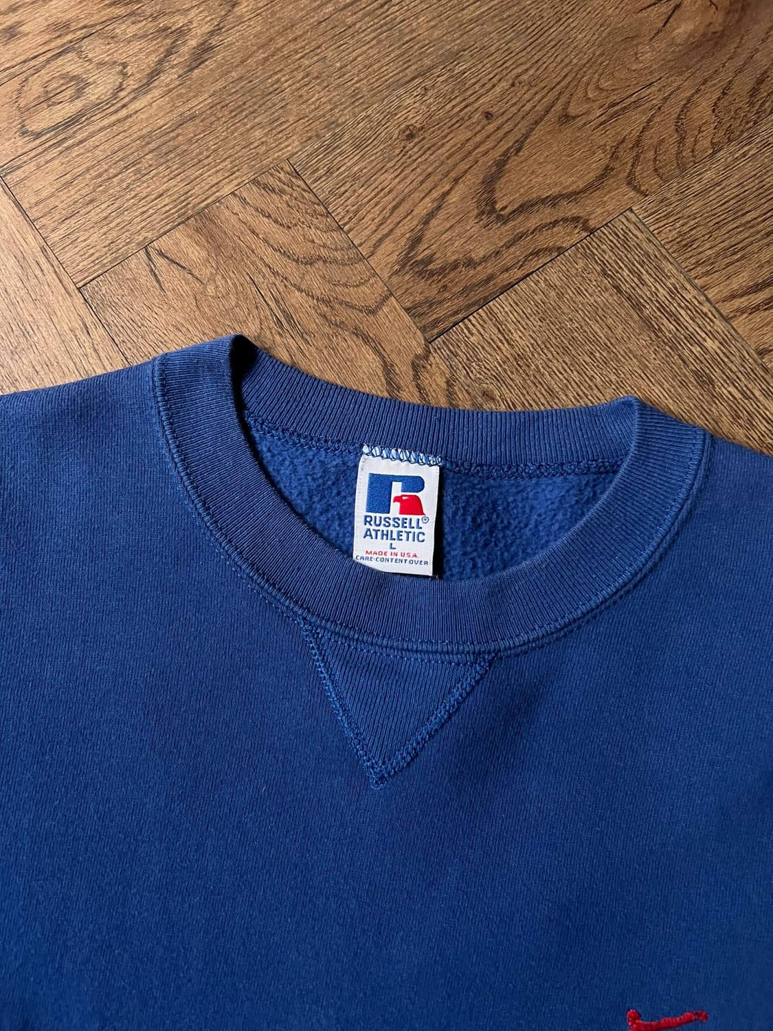 [L]00's Russell USA 러셀 블루 플레인 스웻셔츠 상품이미지2