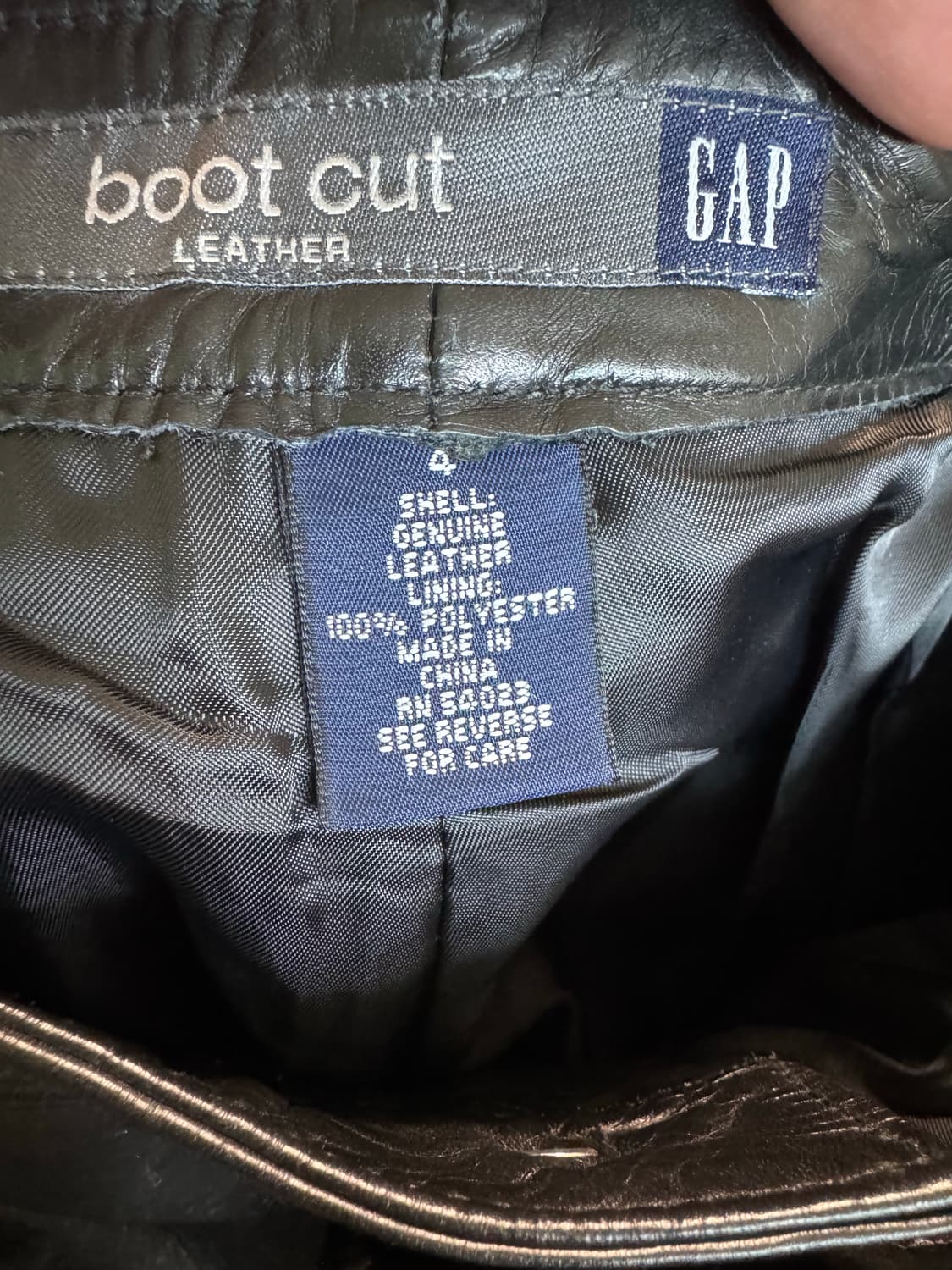 올드갭 부츠컷 레더 팬츠 상품이미지5