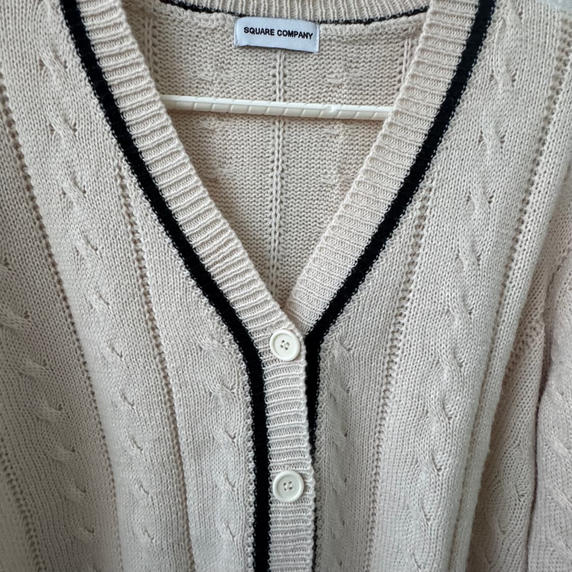 아이보리 긴팔 니트가디건 프리 상품이미지6