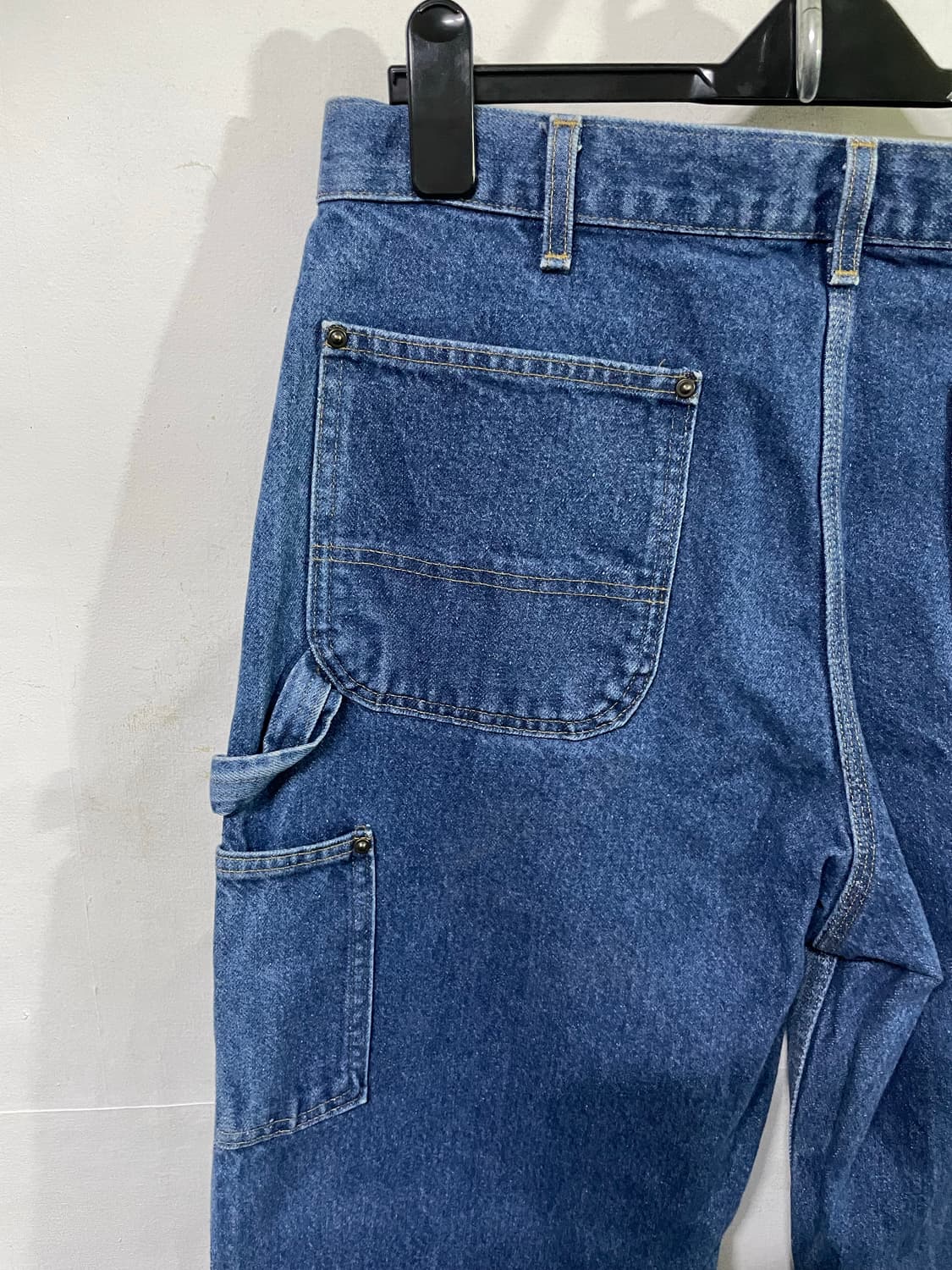 칼하트 더블니 B73 DST 데님팬츠 USA 36x32 가죽탭 상품이미지4