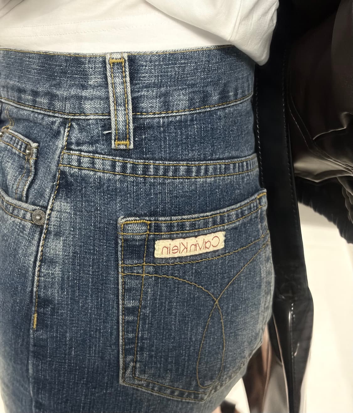 Calvin 2000 빈티지 데님 스커트 상품이미지6