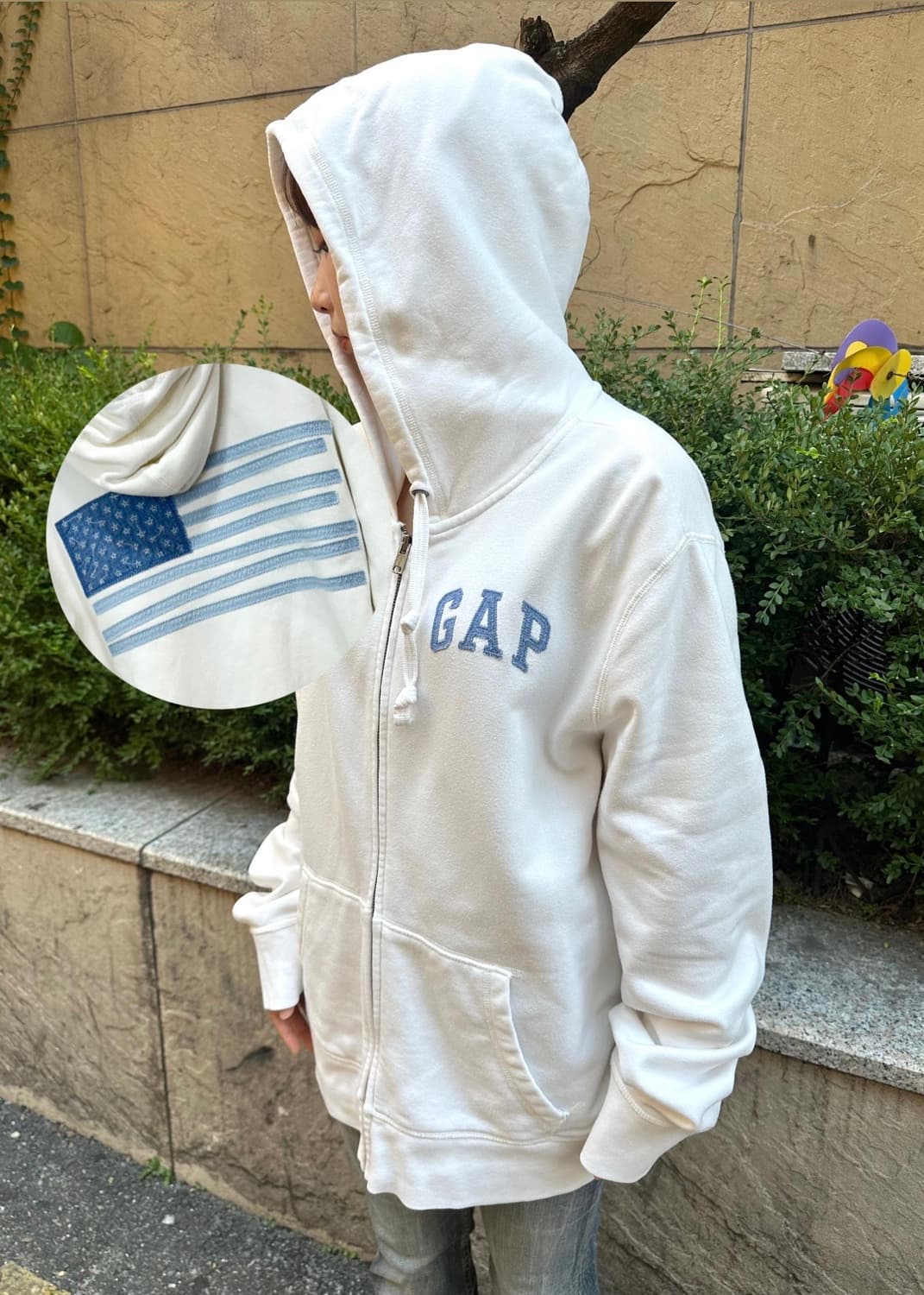 Gap 갭 데님 성조기 후드집업 상품이미지1