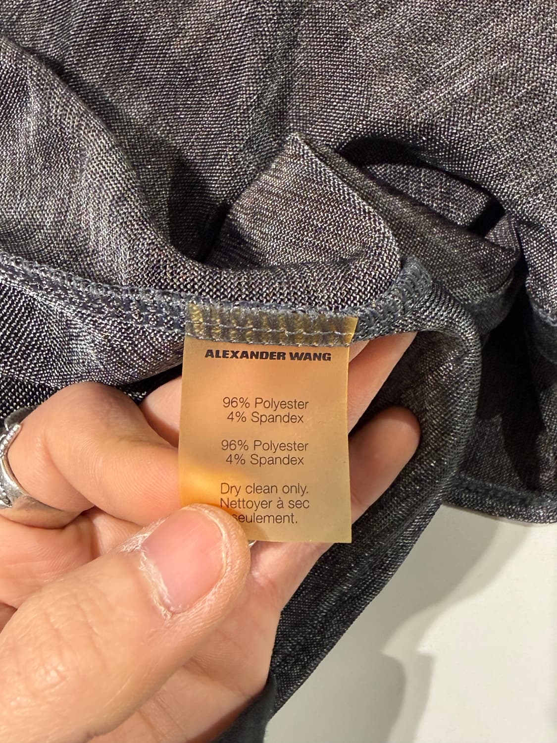 알렉산더 왕 차콜 슬리브리스 랩핑 폴리에스터 롱 원피스 상품이미지7