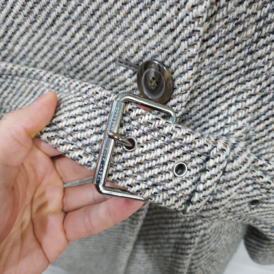 버버리런던 블루라벨 트위드울 코트- 우먼38 상품이미지4