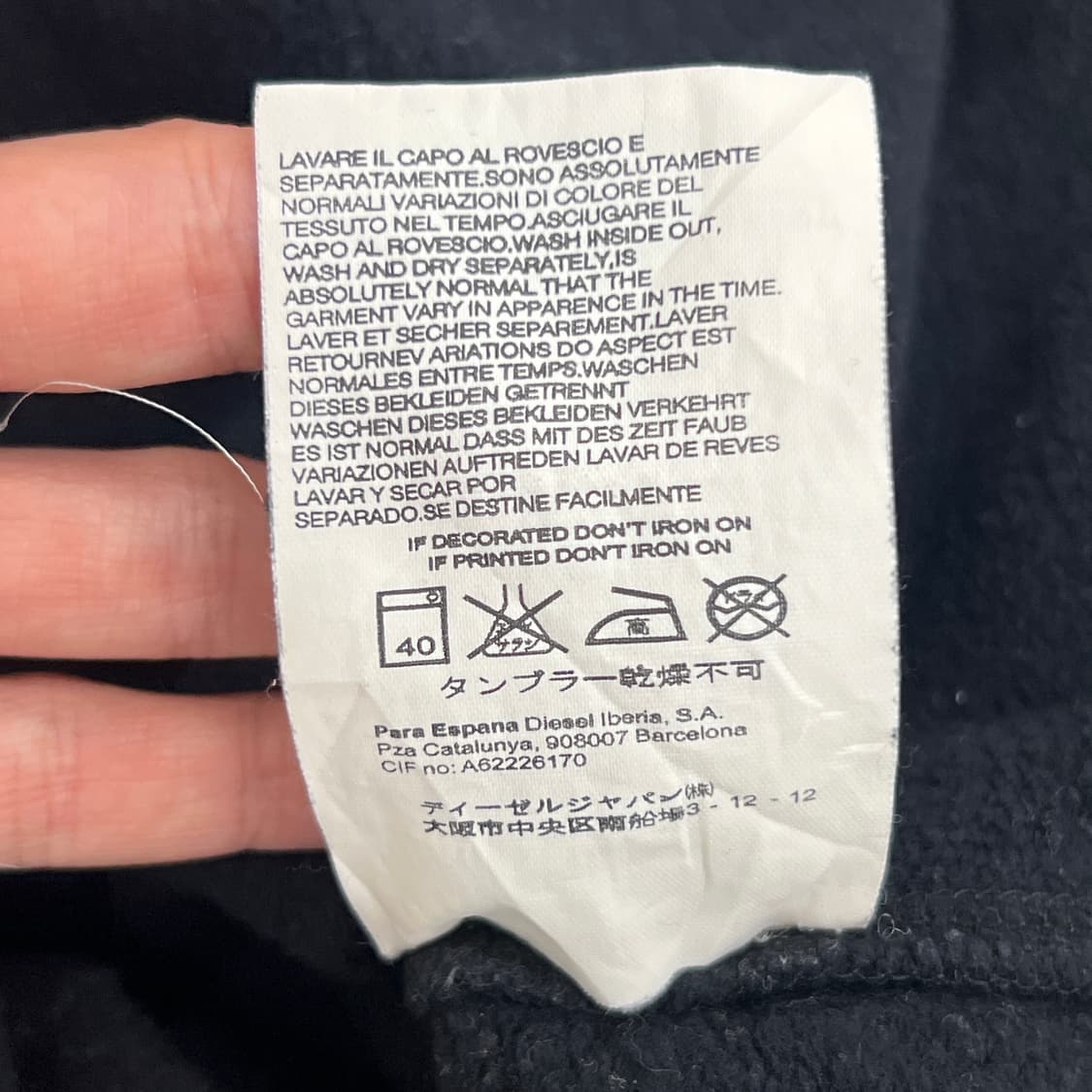 diesel 디젤 블랙 프린팅 후드 티셔츠 M 상품이미지9