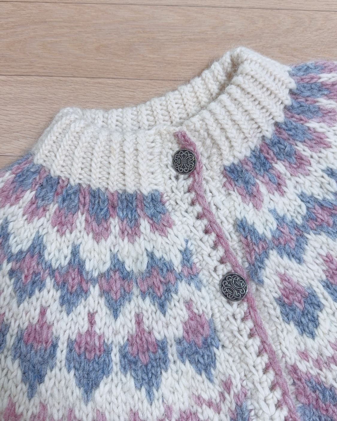 노르딕 패턴 울 가디건 상품이미지3