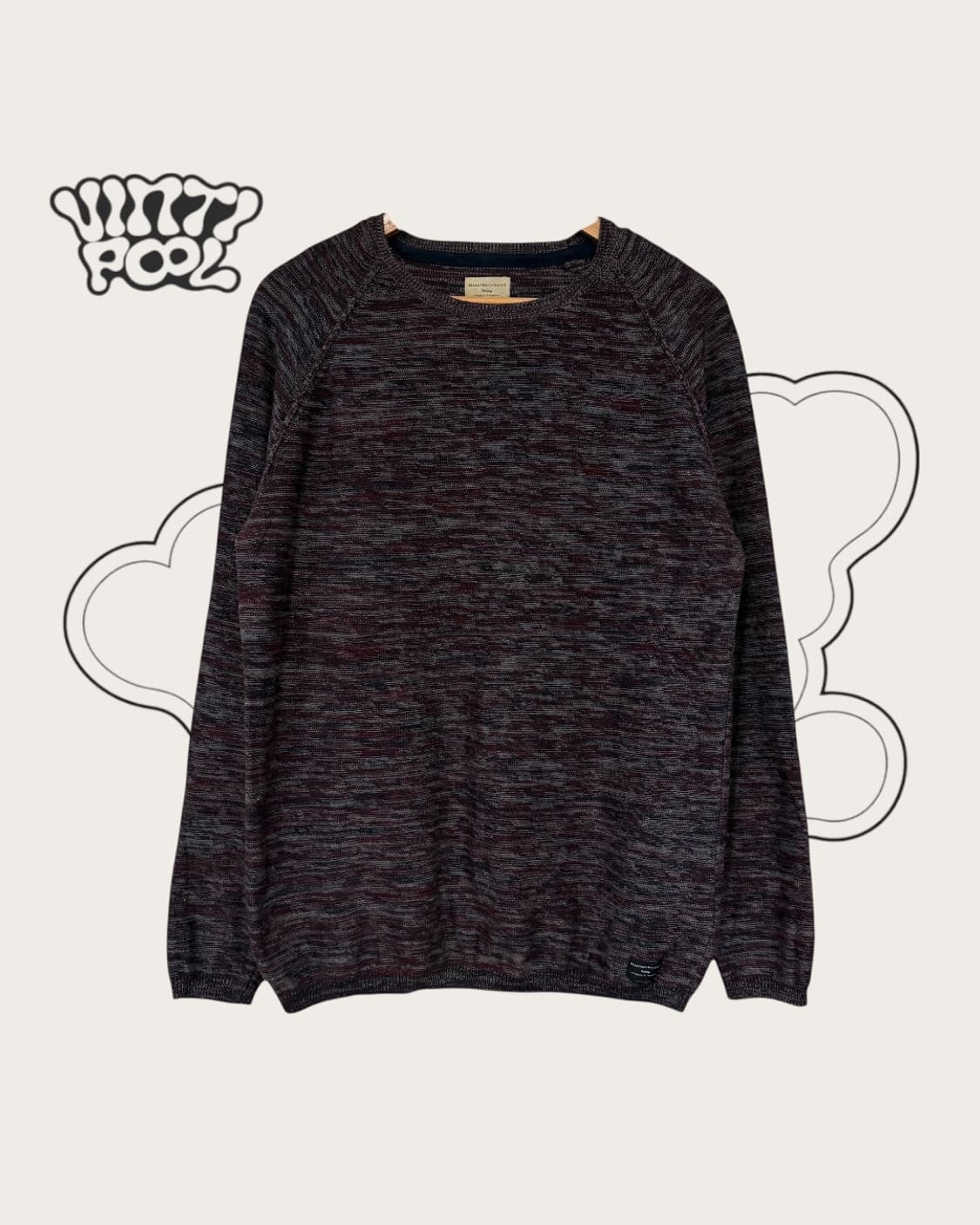 셀렉티드 옴므 크루넥 멀티컬러 니트 L 상품이미지1