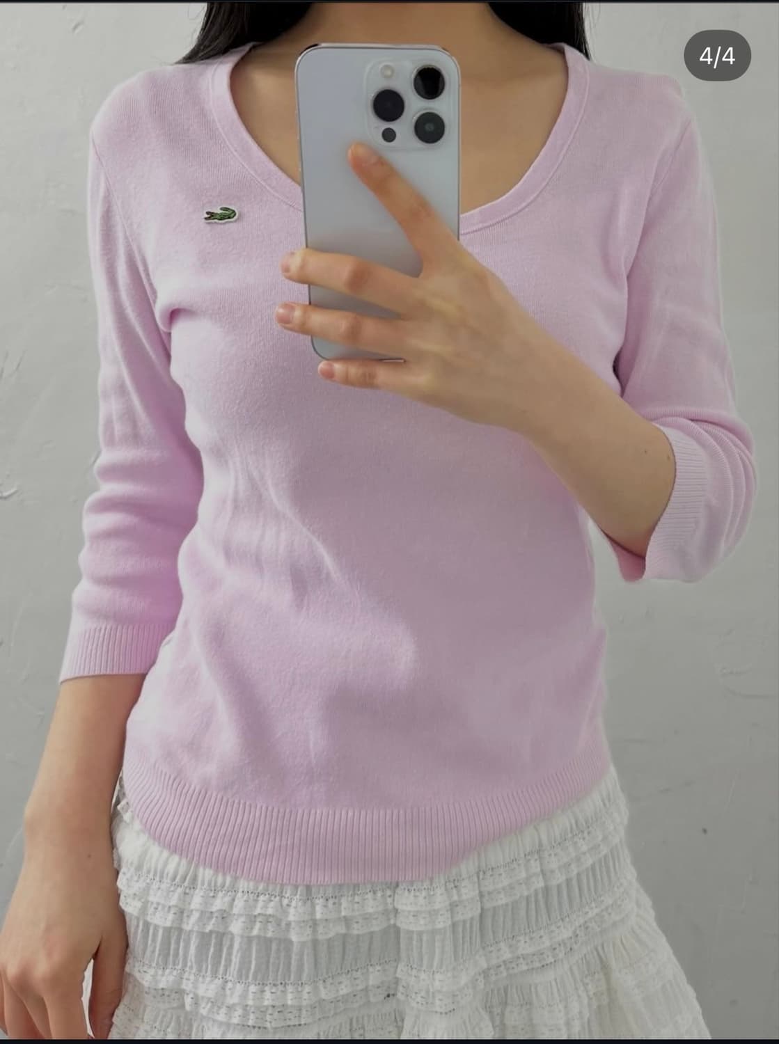 lacoste pink slim top 상품이미지4