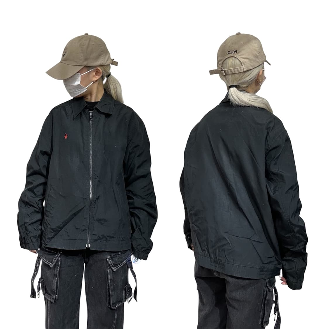 폴로 랄프 로렌 블랙 레드 포니 오버핏 블루종 자켓  상품이미지1