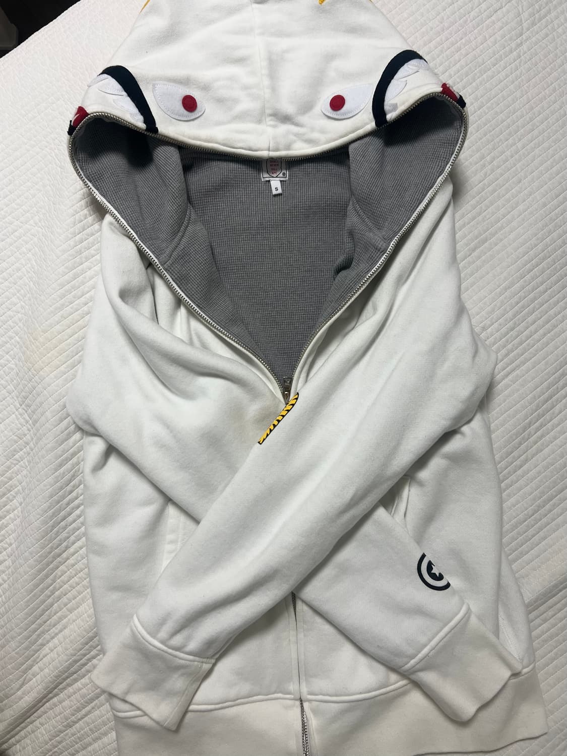 베이프 후드집업 화이트 s 상품이미지3