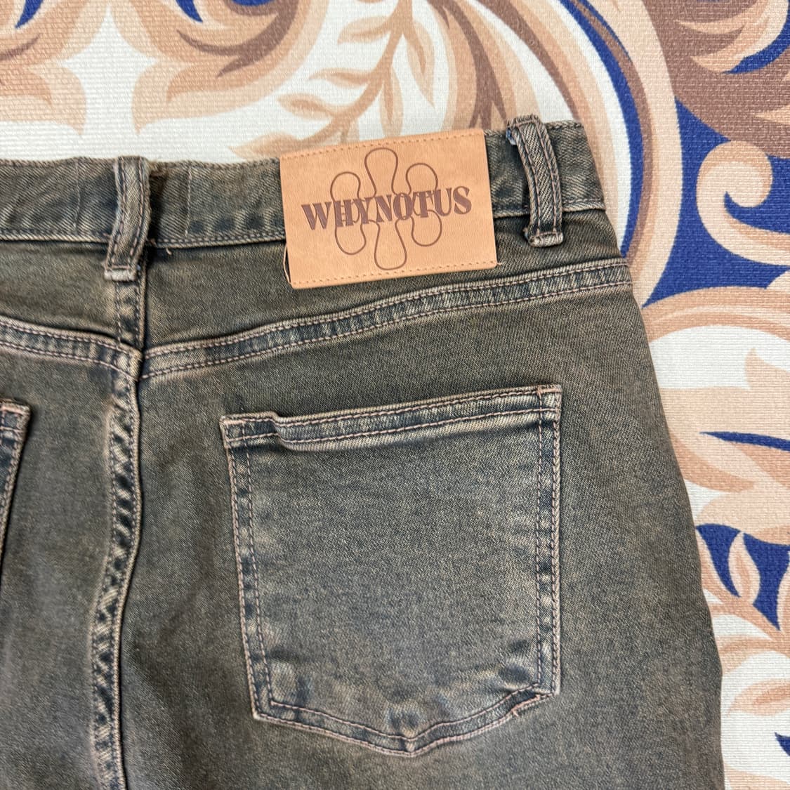 (M)와이낫어스 Whynotsu 녹워싱 데님팬츠 상품이미지5