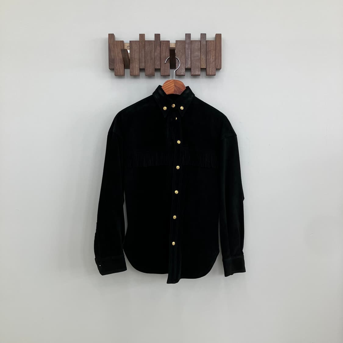 베르사체 Istante Line 블랙 누벅 스웨이드 보호시크 셔츠 상품이미지2