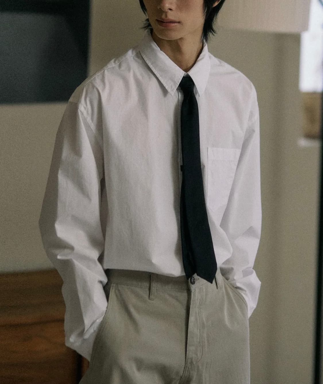 (L) 애습 스테디 셔츠 - 퓨어 화이트 상품이미지2