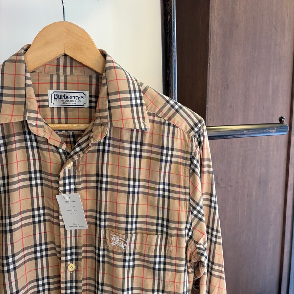 15204 - 버버리 베이지 노바체크 셔츠 상품이미지3
