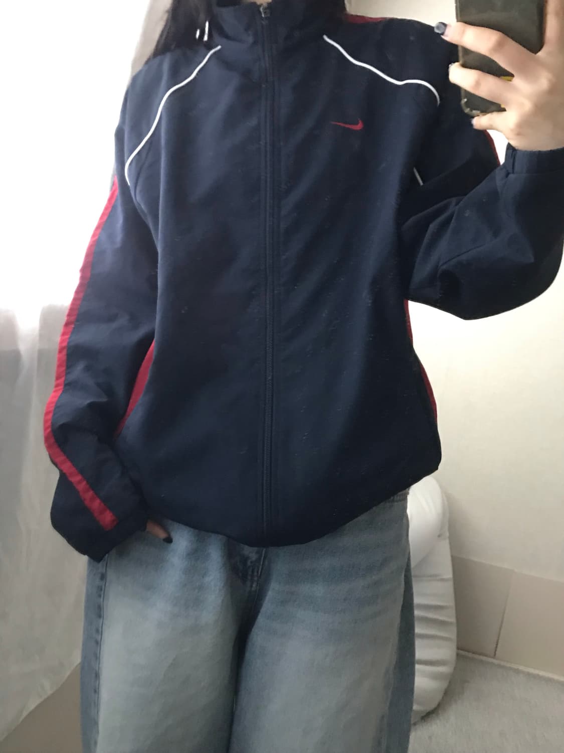 나이키 네이비 레드 바람막이 상품이미지2