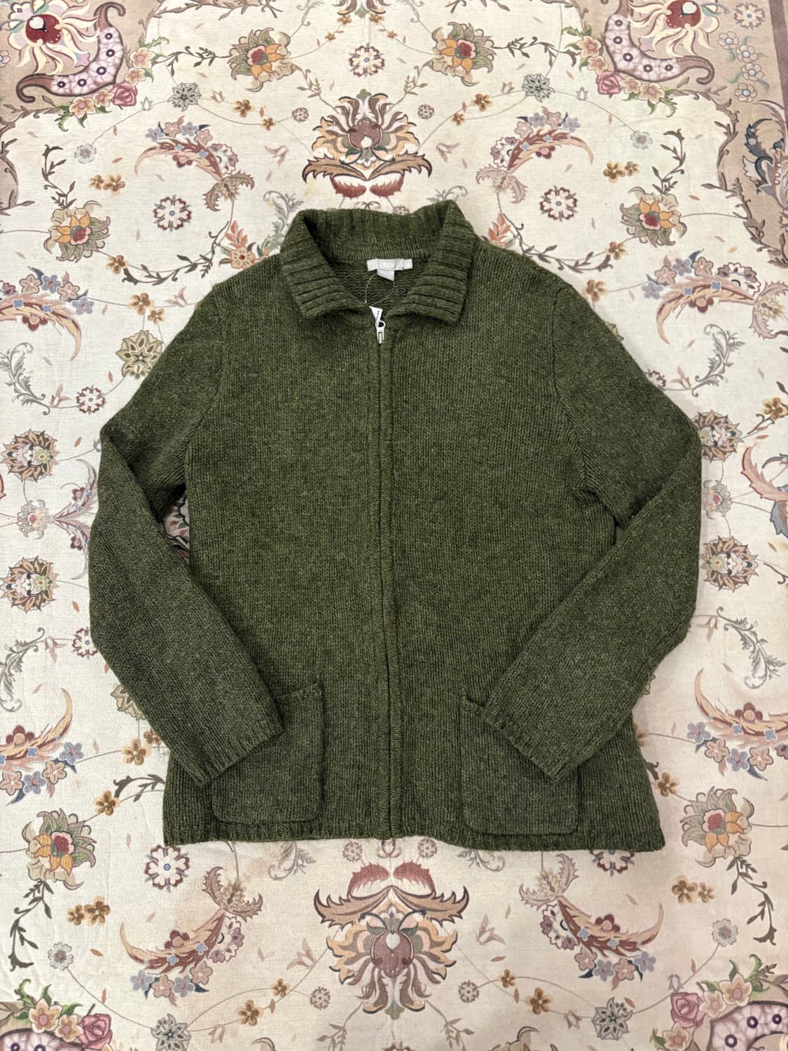 제이크루 헤어리 울 니트집업 상품이미지1