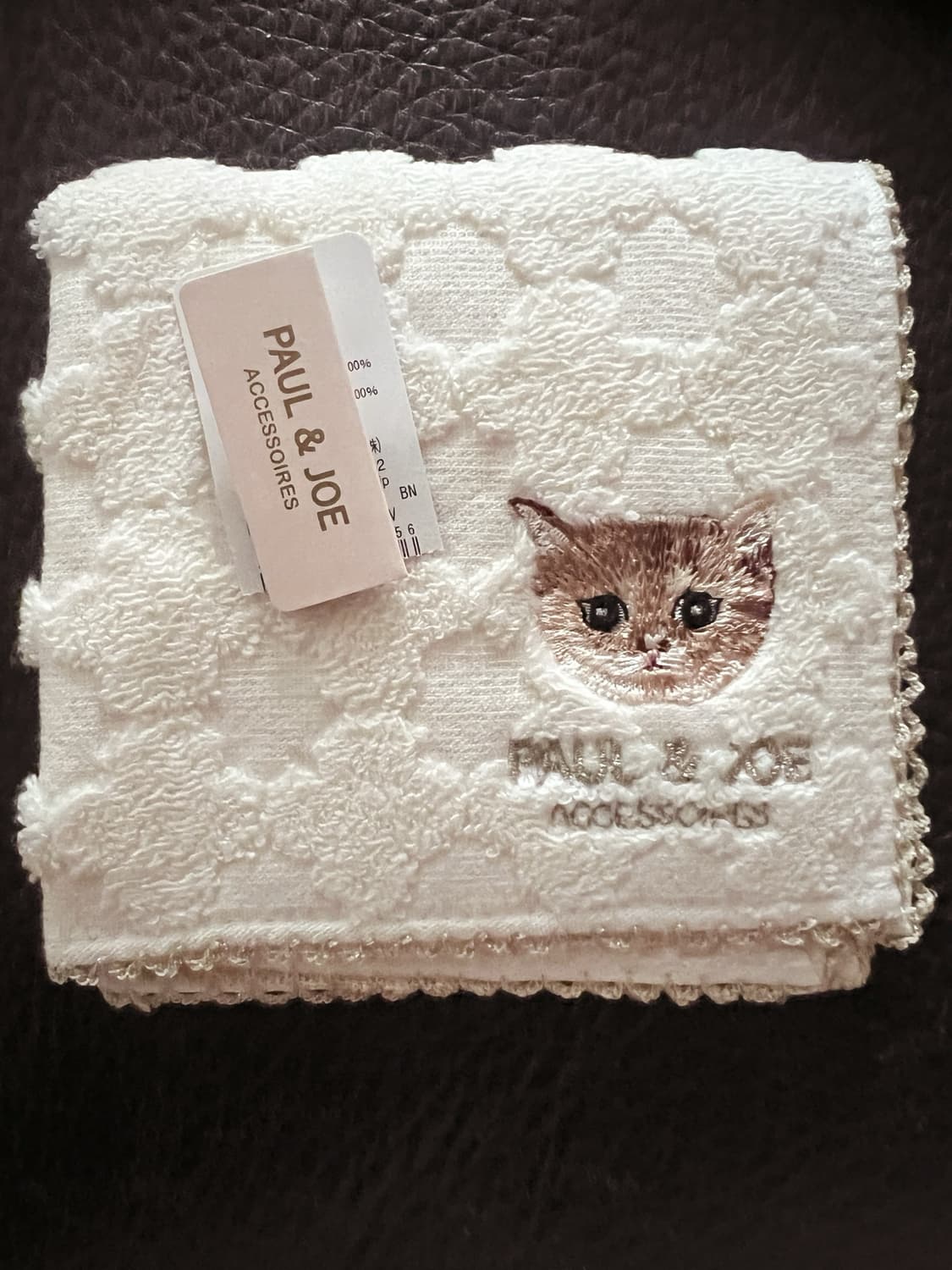폴앤조 고양이 자수 손수건 핸드타올 상품이미지2