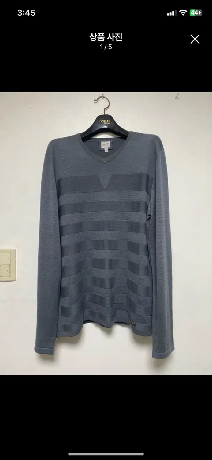 [ARMANI] 아르마니 꼴레지오니 V넥 실크 니트 M사이즈 상품이미지1