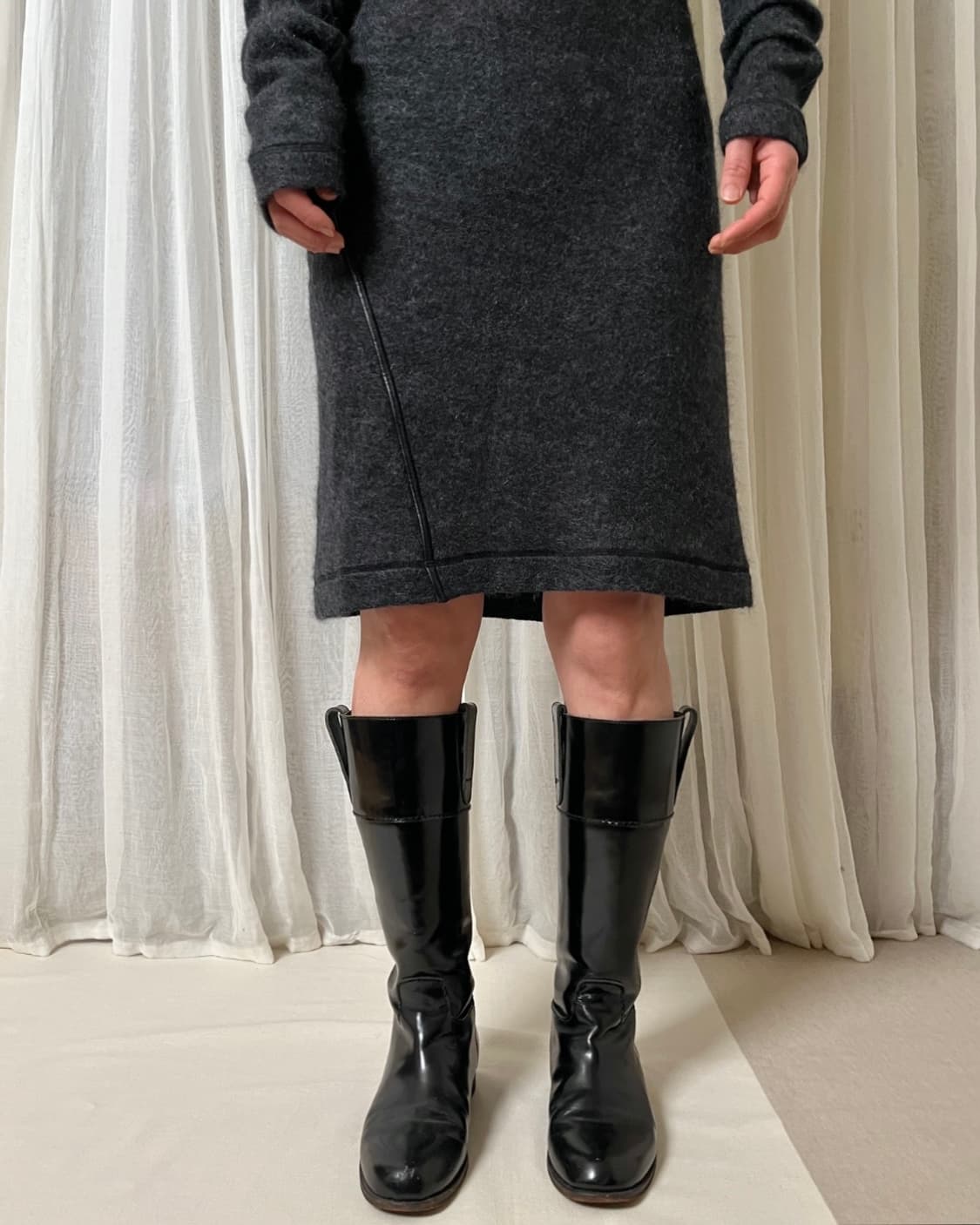 준야와타나베 글로시 롱부츠 junya watanabe 꼼데가르송 상품이미지8