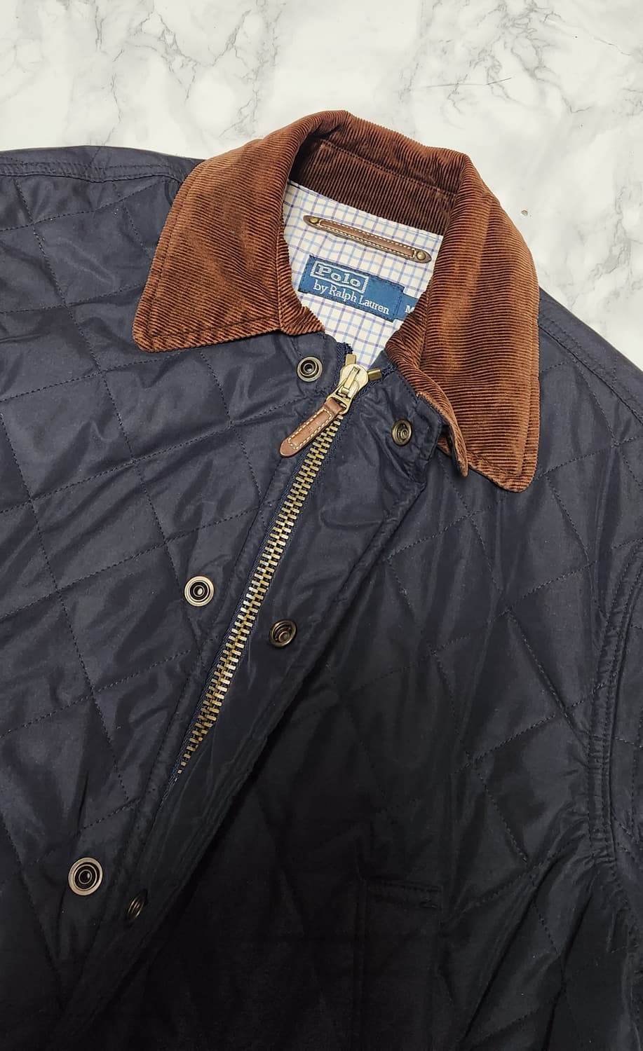 폴로 랄프로렌 퀄팅 코듀로이 네이비 자켓 상품이미지4