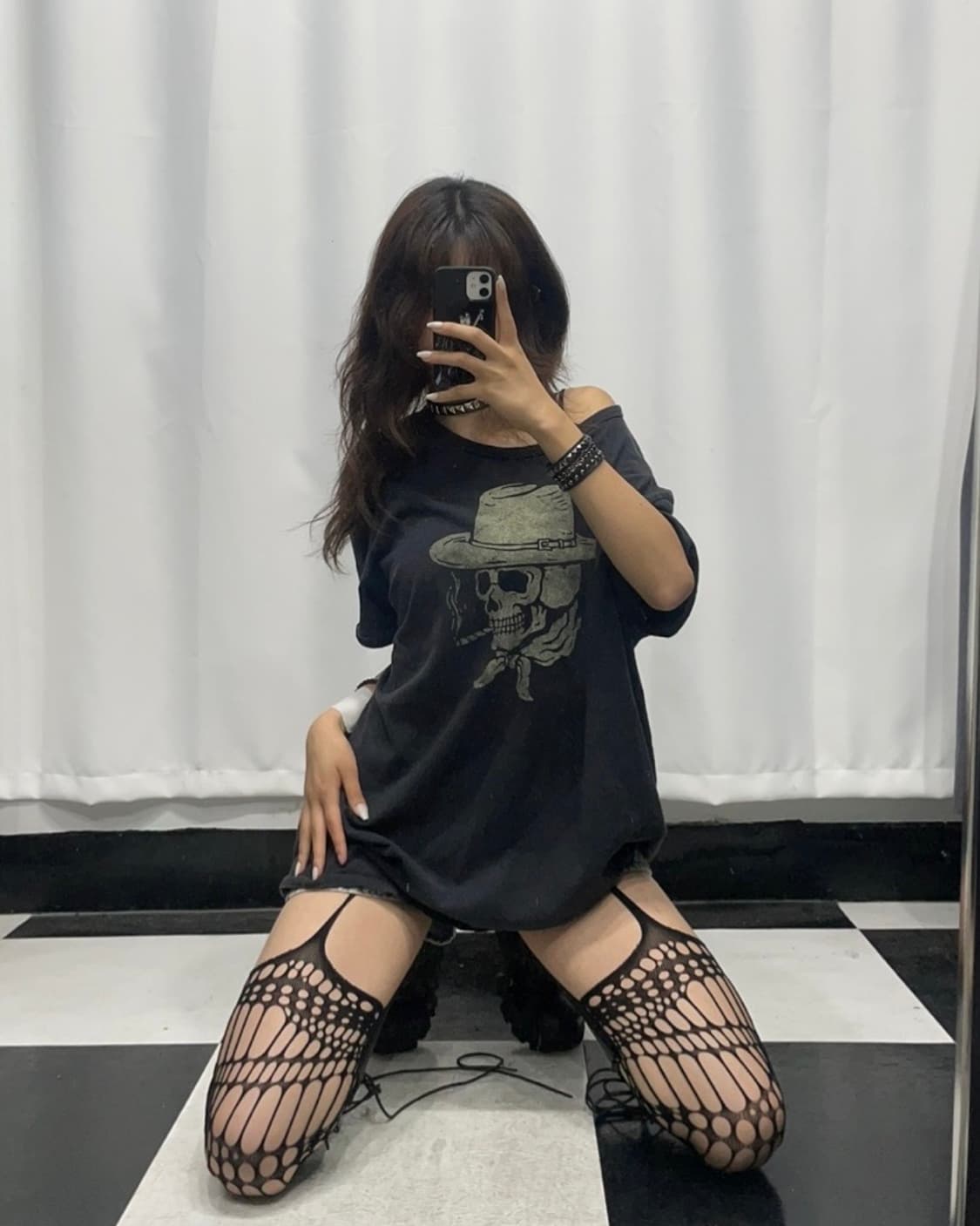 🎸블랙 스컬 프린팅 티셔츠🎸 상품이미지4